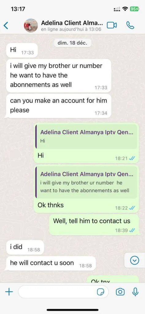 WhatsApp customer support chat screenshot 5 on NaxoTV